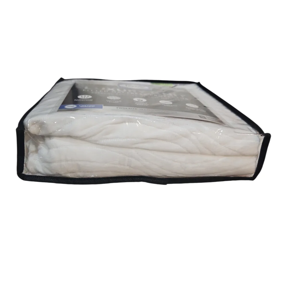 Sealy Luxury Knit Fitted Mattress Protector - White 39